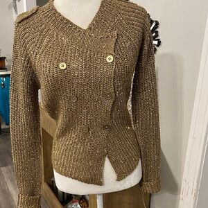 Women's Gold Sweater by Jennifer Lopez